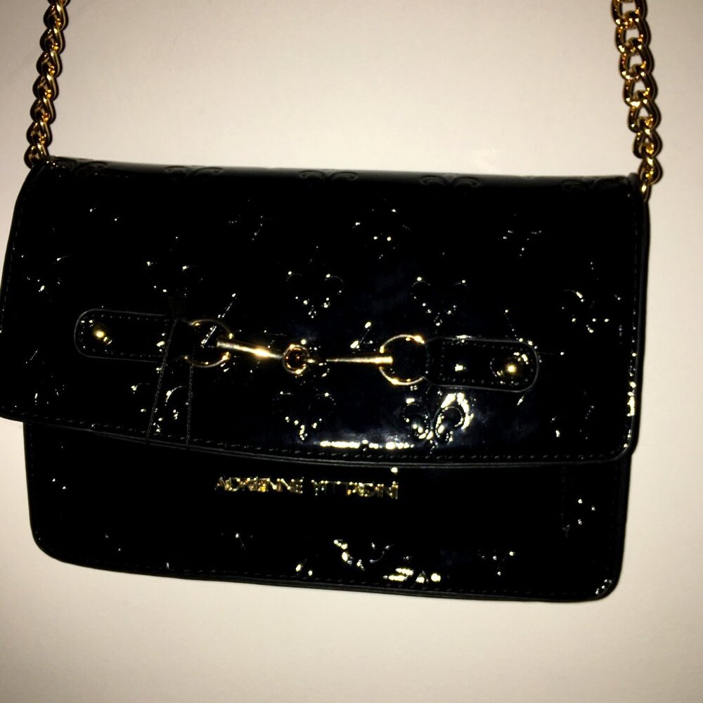Adrienne Vittadini Patent Leather Crossbody Bag New With Tags
